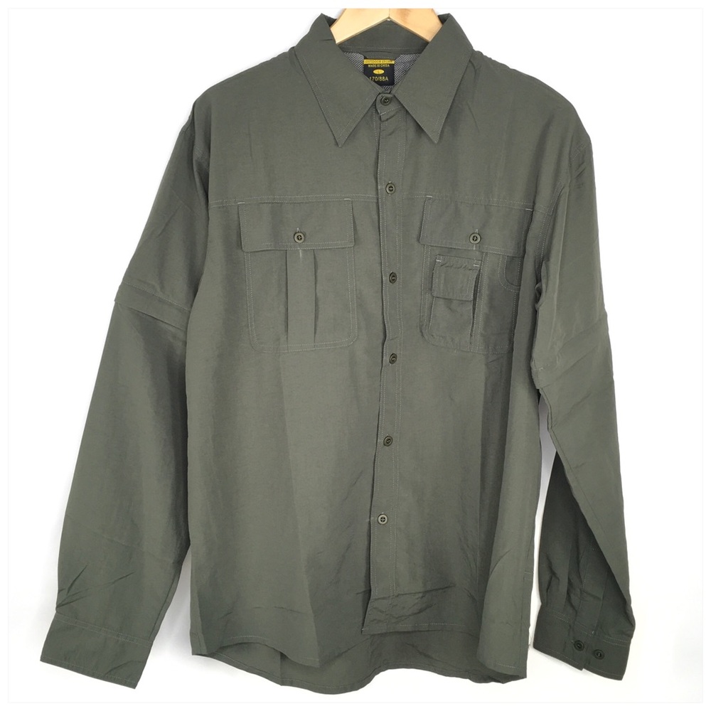 Men’s Long Sleeve Fishing Shirt Size Large